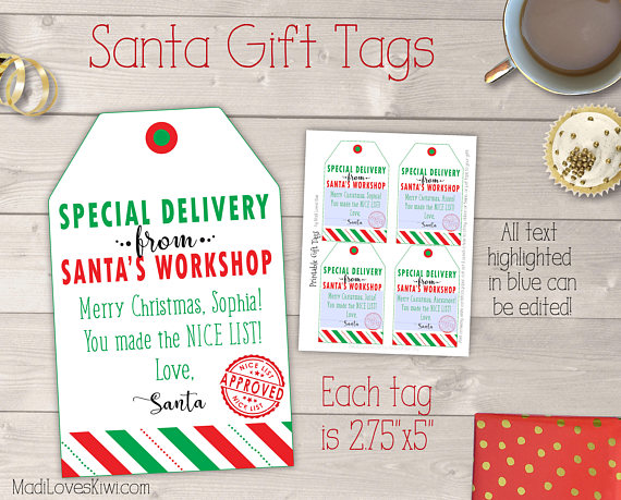 Personalised Gift Labels: Special Delivery From Santa Christmas