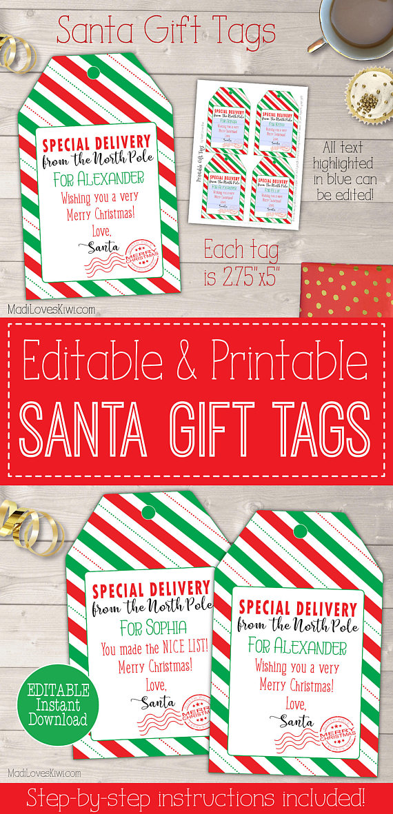Naughty But Funny Christmas Printable Gift Labels (Instant Download)