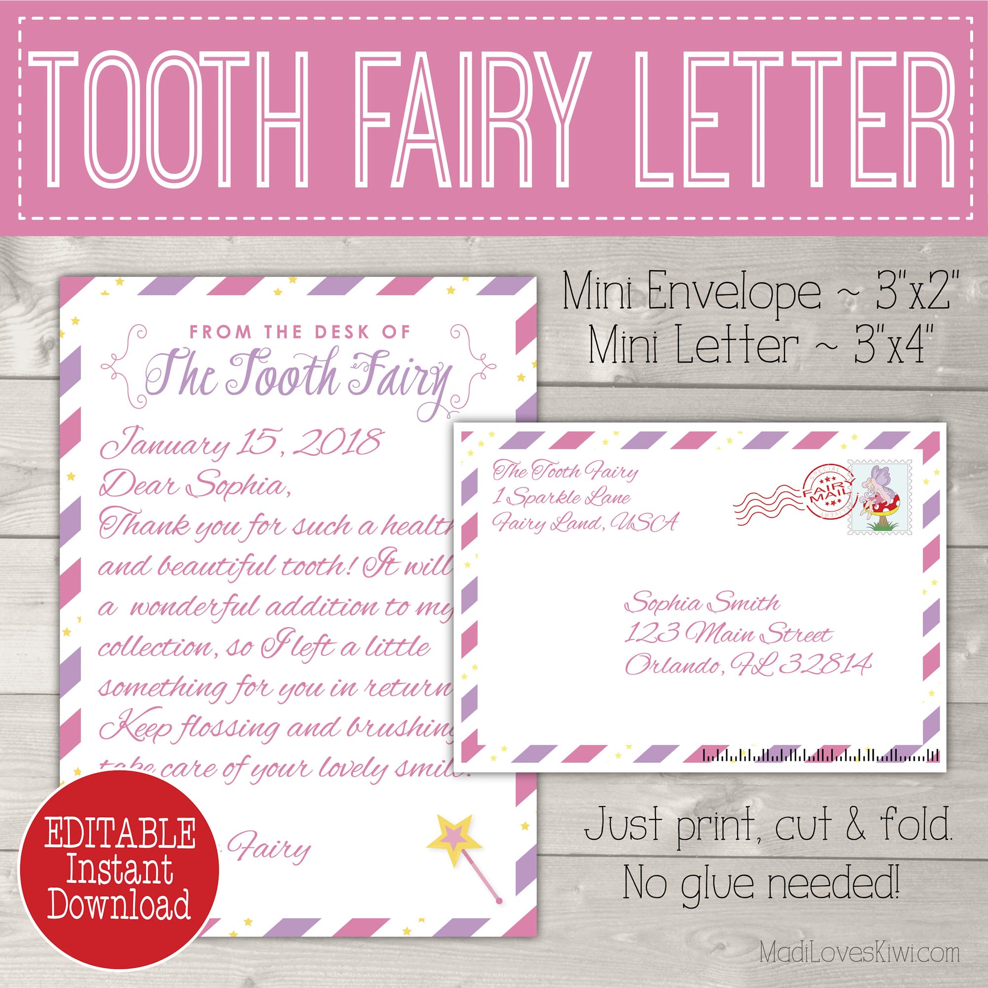 Tooth Fairy Letter Template Free Download